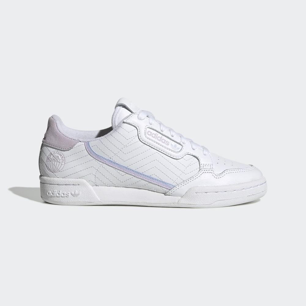 Adidas Women's Continental 80 Originals Shoes White/Purple Ireland FV3914